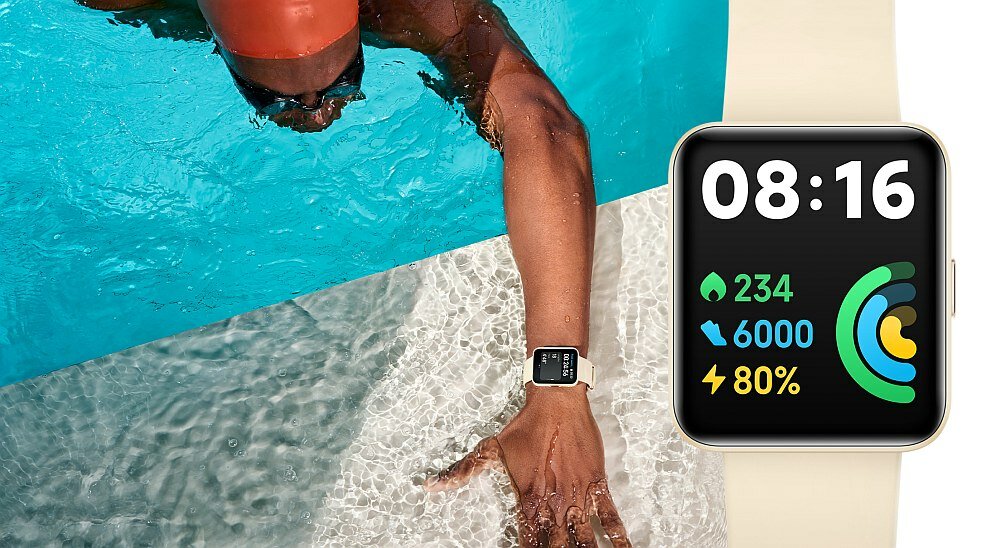 Smartwatch XIAOMI Redmi Watch 2 Lite ekran bateria pomiar czujniki zdrowie wodoodporny sport tryby aplikacje łączność