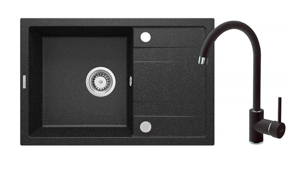 DEANTE Corio ZRC 2113 zlewozmywak komora blat połysk powierzchnia bateria stojąca wylewka montaż łatwy czystość