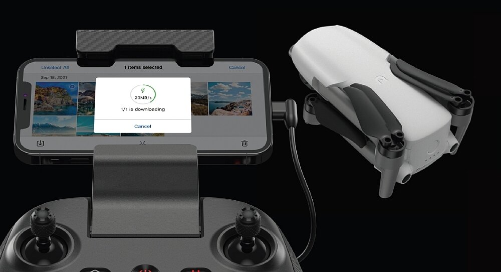 Dron AUTEL ROBOTICS Evo Nano bateria lot sterowanie akrobacje czas lotu zasięg funkcje lądowanie kamera rozdzielczość filmy zdjęcia nagrywanie jakość ładowanie aplikacja przesył pilot śmigła stabilizacja fotografia waga wymiary konstrukcja obudowa korpus ramiona silnik
