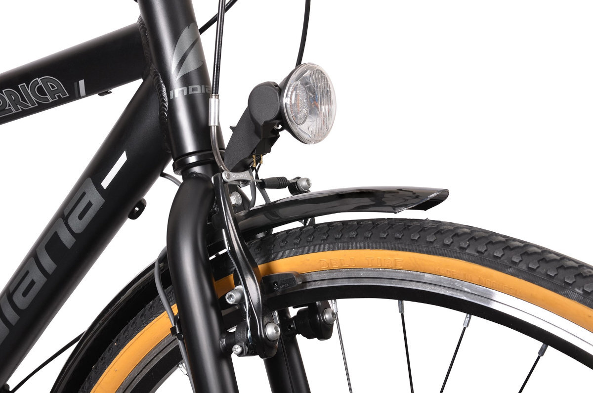 Rower miejski INDIANA Storica 130 7B oświetlenie przepisy ruch droga widoczność pogoda LED