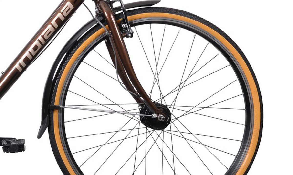 Rower miejski INDIANA Storica 130 7B przyczepność piasty obręcze opony koła