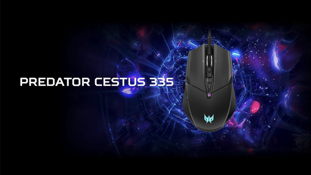 ACER Predator Cestus 335 myszka na czarno niebieskim tle