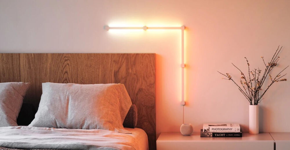 Listwy świetlne NANOLEAF Lines 60 Degrees Expansion Pack NL59E0001LW3PK Regulacja jasności, Wi-Fi (3 szt.) scenariusze 16 mln kolorów temperatura światła