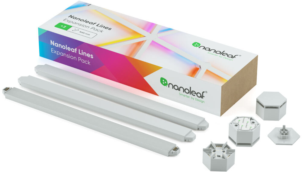 Listwy świetlne NANOLEAF Lines 60 Degrees Expansion Pack NL59E0001LW3PK Regulacja jasności, Wi-Fi (3 szt.) elementy zestaw