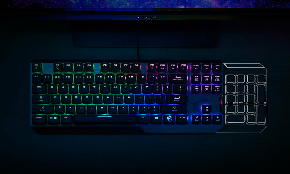 MSI GK50 Low Profile TKL bok