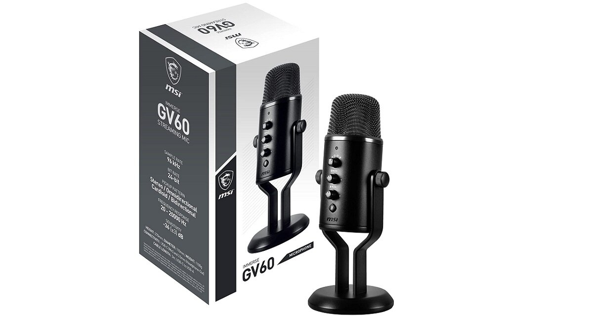 Mikrofon MSI Immerse GV60 Streaming MIC Klasyczny projekt