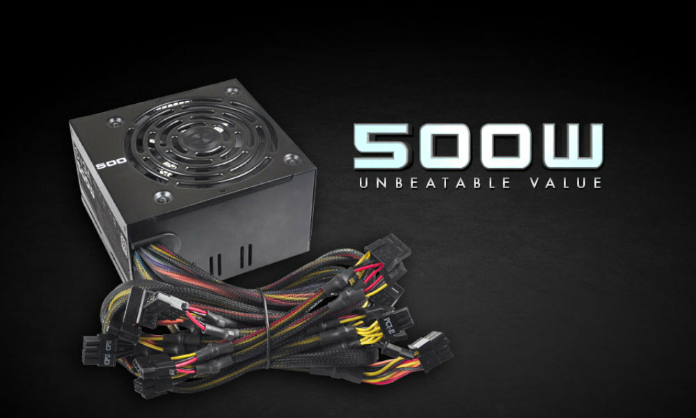 EVGA W1 500W 80 Plus baner