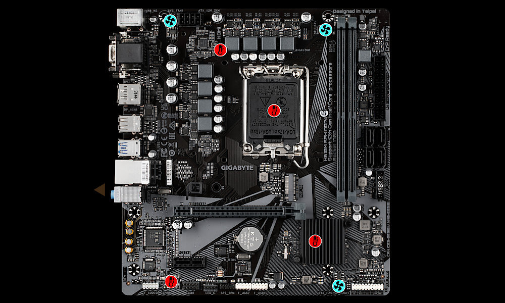 Płyta główna GIGABYTE H610M S2H DDR4 - chlodzenie