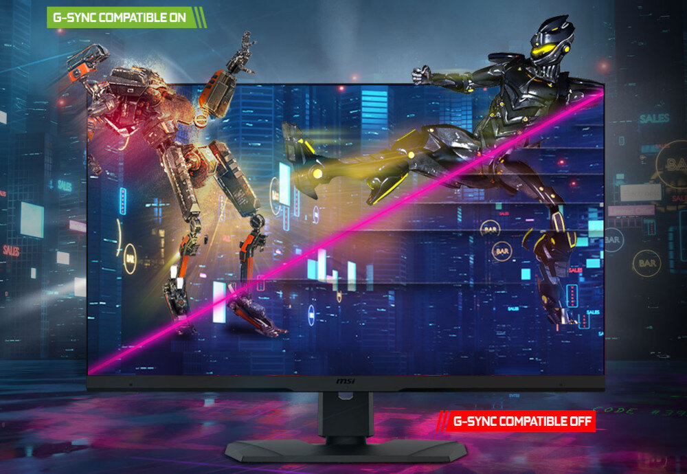 Monitor MSI MPG Optix MPG321UR-QD G-Sync synchronizacja płynność rozrywanie