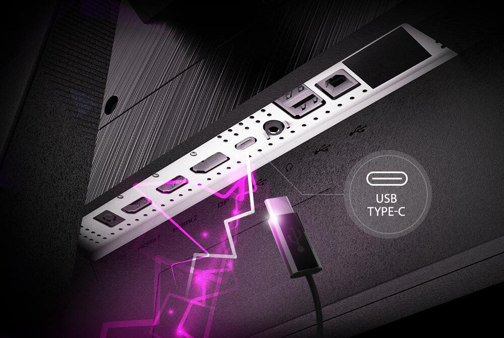 Monitor MSI MPG Optix MPG321UR-QD podłączenie porty złącza USB
