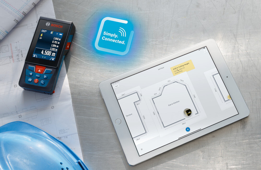 Dalmierz laserowy BOSCH Professional GLM 150-27 C 0601072Z00 zdolnosc do komunikacji bezprzewodowej interfejs Bluetooth