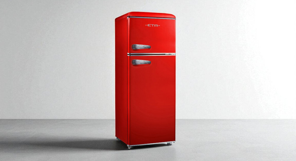 LODÓWKA ETA STORIO 253490030E RETRO wizualizacja ETA Storio design praktyczność wytrzymałość funkcjonalność atrakcyjny wygląd nowoczesna kuchnia styl retro trwałość wygoda użytkowania codziennie