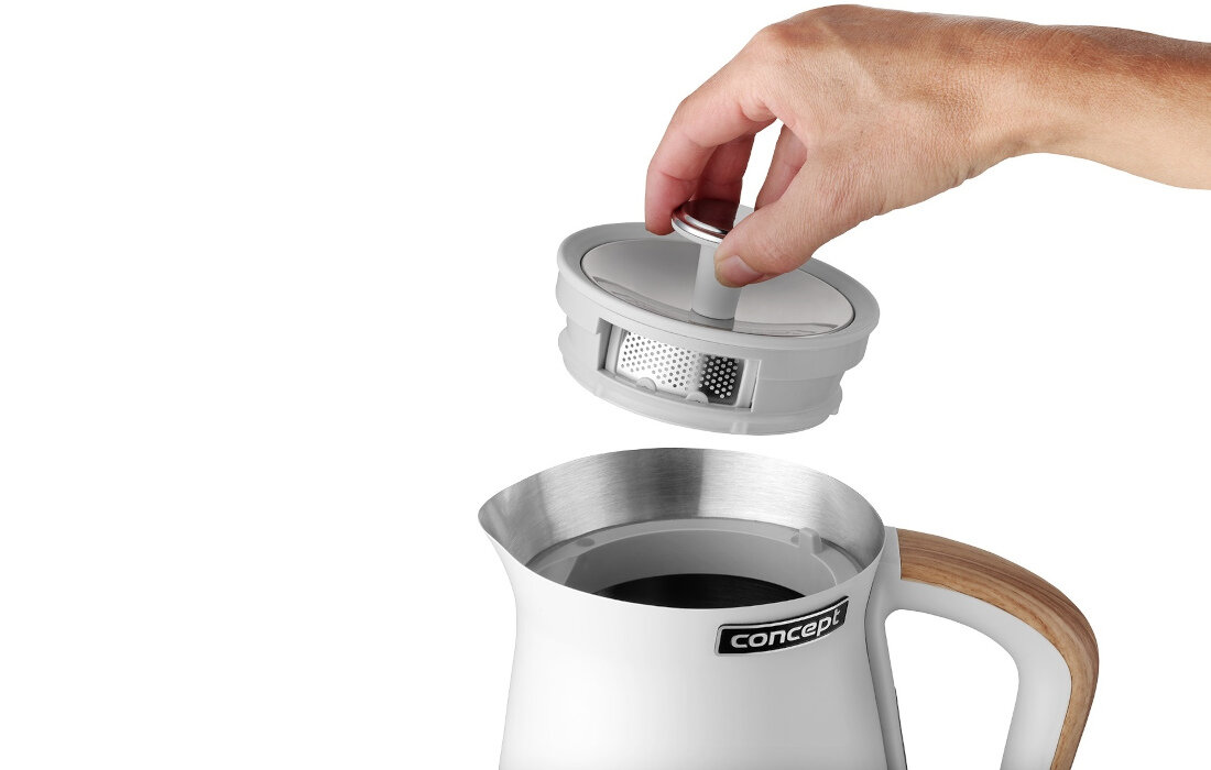 Czajnik CONCEPT Nordic RK3312 Bialy Wygodny filtr antyosadowa pokrywa