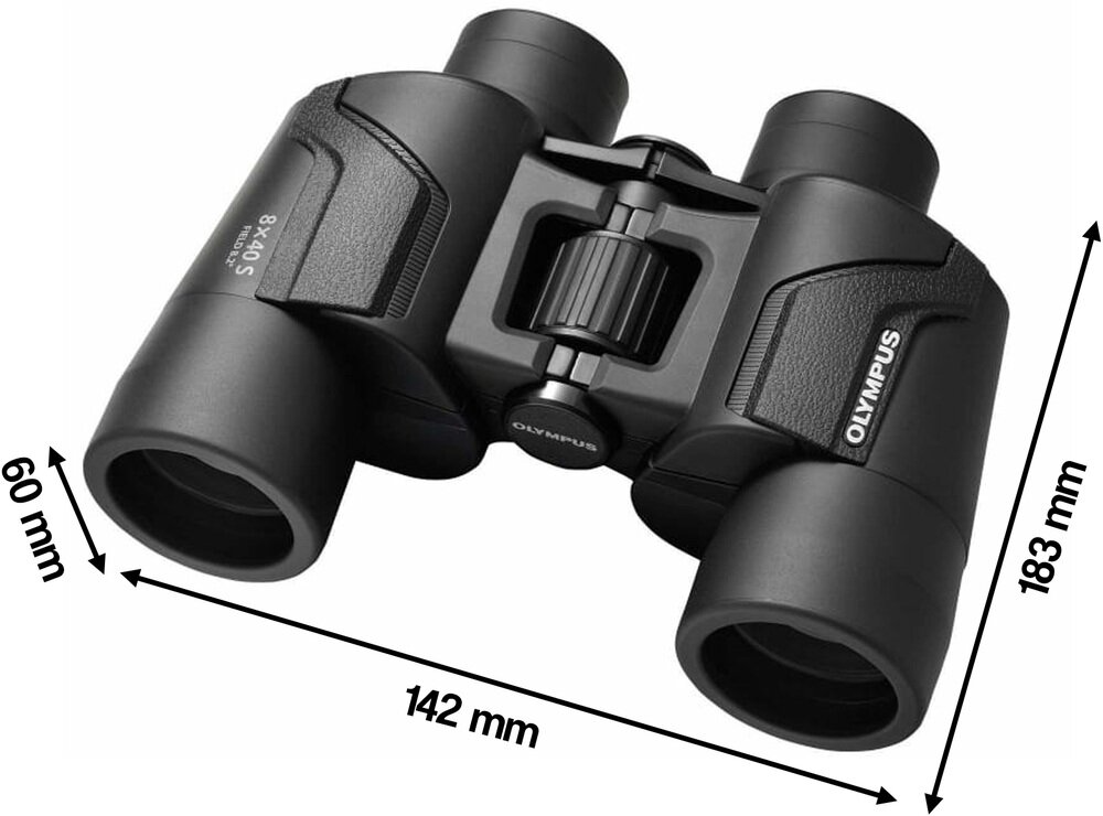 Lornetka Olympus 8x40 S ergonomiczna, gumowany uchwyt, wytrzymała konstrukcja do obserwacji z bliska