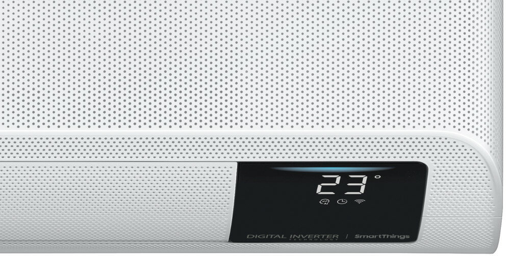 Klimatyzator SAMSUNG Split WindFree Pure wskaźnik poziom czystość wyświetlacz