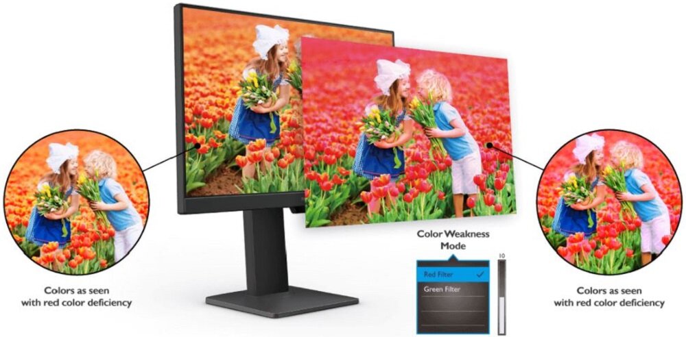 Monitor BENQ GW2485TC - Tryb dla osób z zaburzeniem rozpoznawania barw 