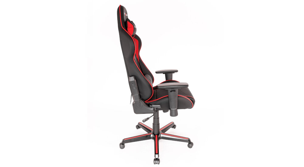 Fotel DXRACER Seria Formula OH/F08/NR Czarno-czerwony podlokietniki konstrukcja