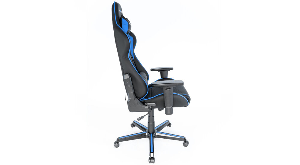 Fotel DXRACER Seria Formula OH/F08/NB Czarno-niebieski podlokietniki konstrukcja