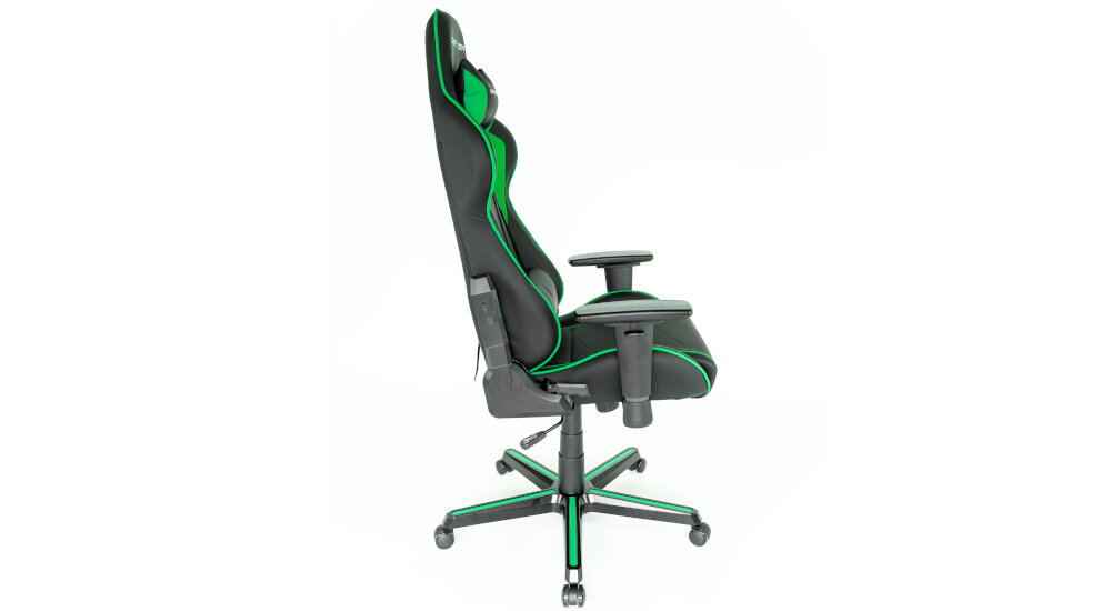 Fotel DXRACER Seria Formula OH/F08/NE Czarno-zielony podlokietniki konstrukcja