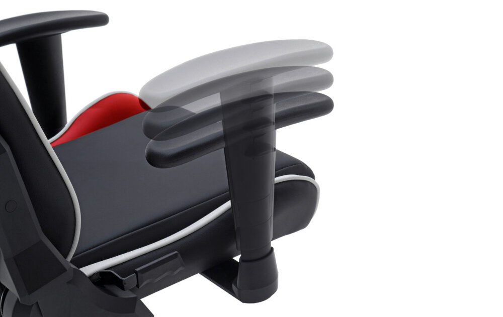 Fotel DXRACER Seria Progress OH/P188/NRW Czarno-czerwono-biały kółka konstrukcja