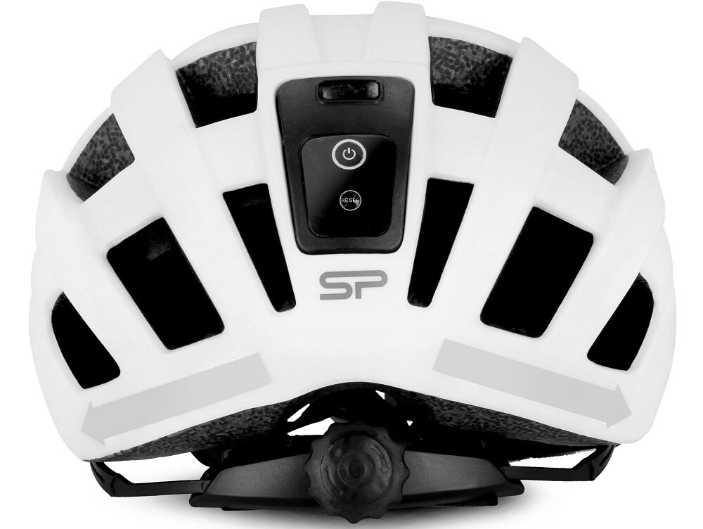 Kask rowerowy SPOKEY Pointer Pro Biały (rozmiar M) - oswietlenie LED