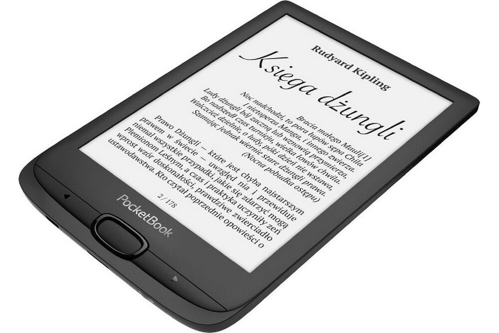 Czytnik E-Booków POCKETBOOK Basic Lux 3 ekran rozdzielczość bateria obudowa wielkość przekątna matryca pojemność książki ebooki złącza porty ładowanie łączność rozmiar wielkość