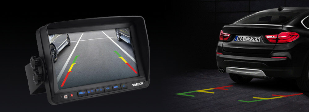 Kamera cofania VORDON VRC-490 - linie parkingowe