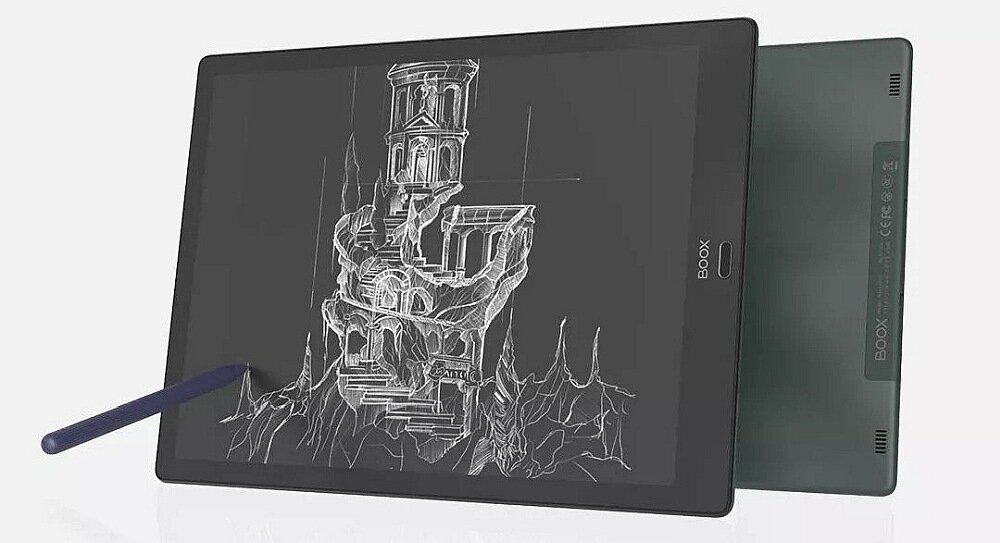 Czytnik E-Booków ONYX Boox Max Lumi 2 ekran bateria aparat procesor ram pamięć pojemność rozdzielczość zdjęcia filmy opis dane cechy blokady system łączność wifi bluetooth obudowa szkło odporność porty muzyka transfer sieć przekątna matryca waga czujniki