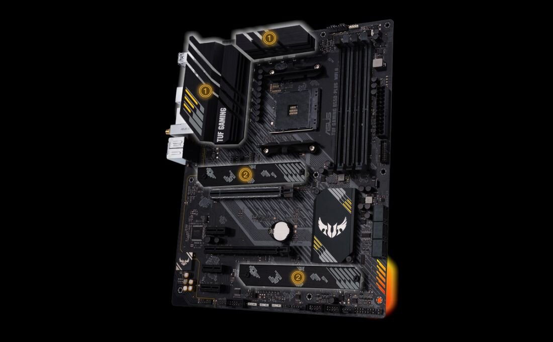 Płyta główna ASUS TUF Gaming B550 Plus WiFi II - Chłodzenie