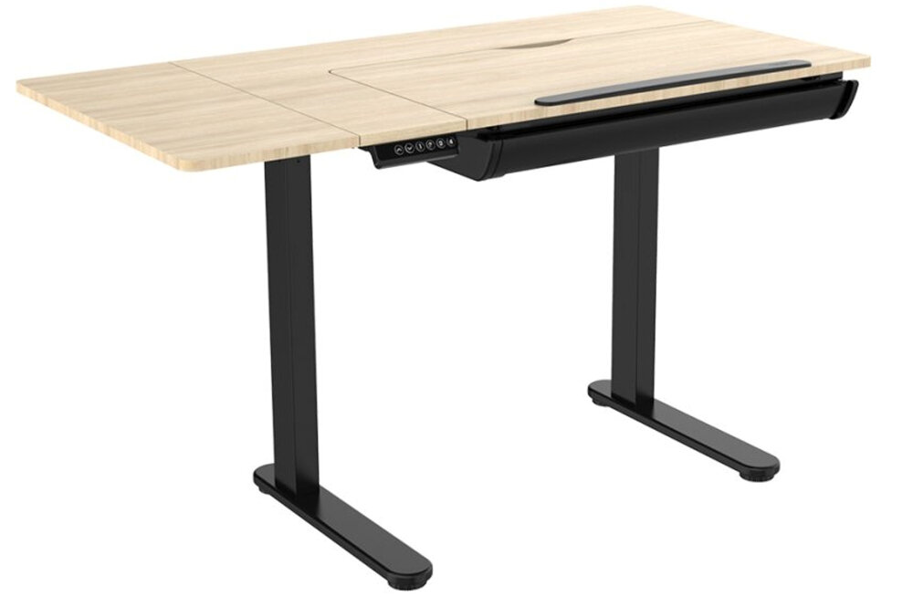 Biurko kreślarskie TUCKANO ET120 przeznaczenie biurko regulacja wysokość solidne wykonanie szuflada drobiazgi wygoda