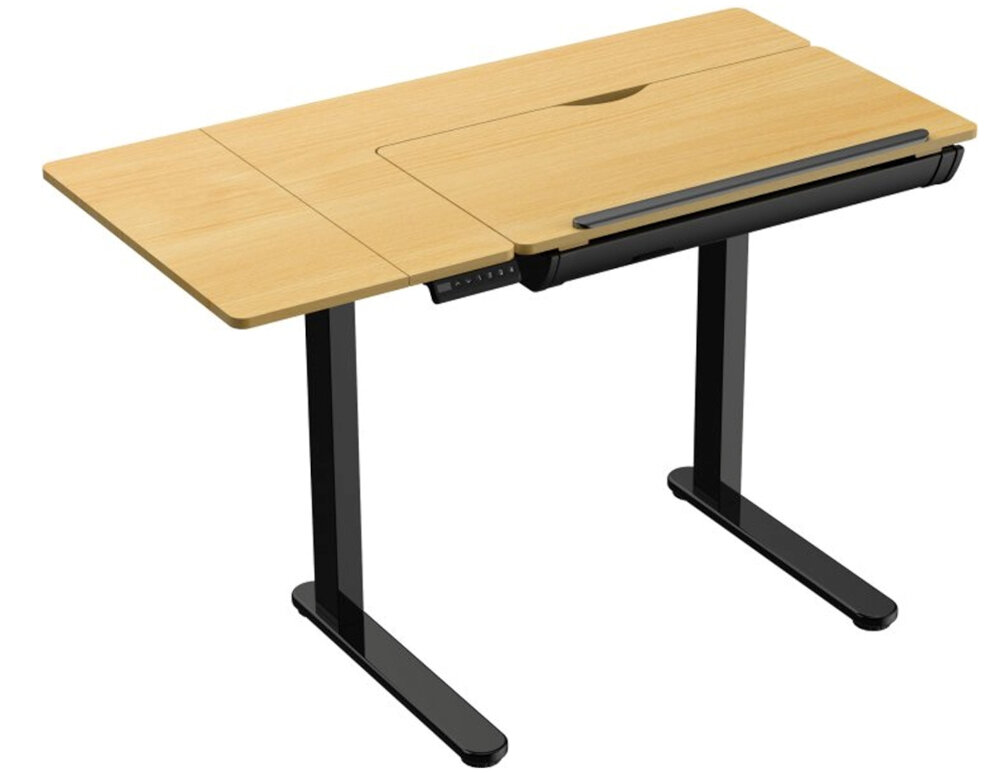 Biurko kreślarskie TUCKANO ET120 przeznaczenie biurko regulacja wysokość solidne wykonanie szuflada drobiazgi wygoda