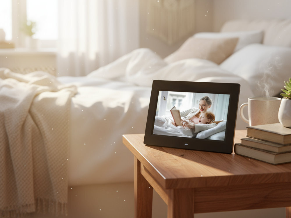 BRAUN DF 1094 - ramka na drewnianym stoliku