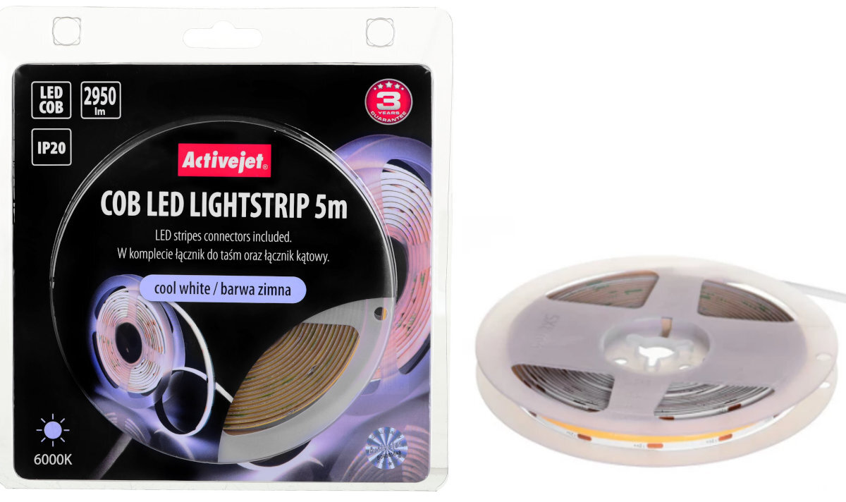TAŚMA LED ACTIVEJET COB 3M opakowanie