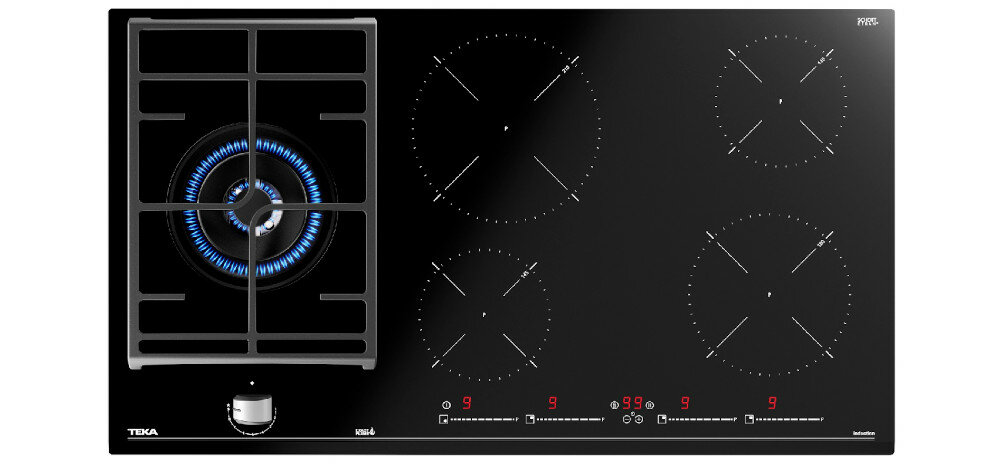 TEKA JZC 95314 ABC BK wysokowydajne palniki gaz tlenek węgla oszczędność środowisko gaz indukcja