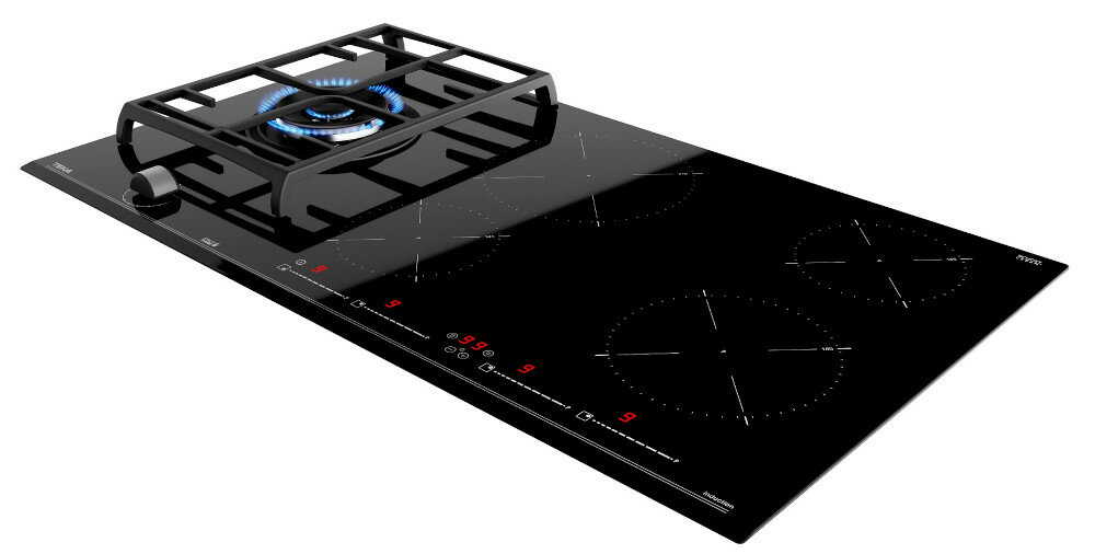 TEKA JZC 95314 ABC BK żeliwne zakrzywione ruszty przesuwanie garnki patelnie palnik niezależność praca