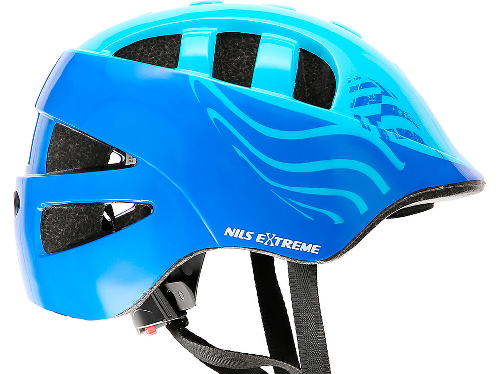 Kask rowerowy NILS EXTREME MTW08 Niebieski (rozmiar S) regulacja