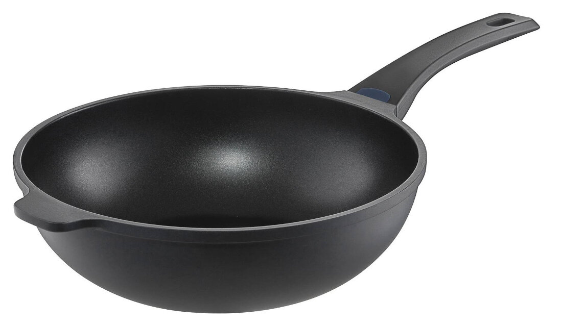 Patelnia wok AMBITION Ultimo 30 cm Linia ULTIMO wskaznik temperatury na raczce Energy Saving System wyposazenie wysoka jakosc wykonanie szwajcarska powloka nieprzywierajaca Ilag Ultimate