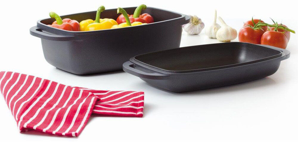 Brytfanna AMBITION Magnat 32 x 21 cm 2w1 patelnia grillowa