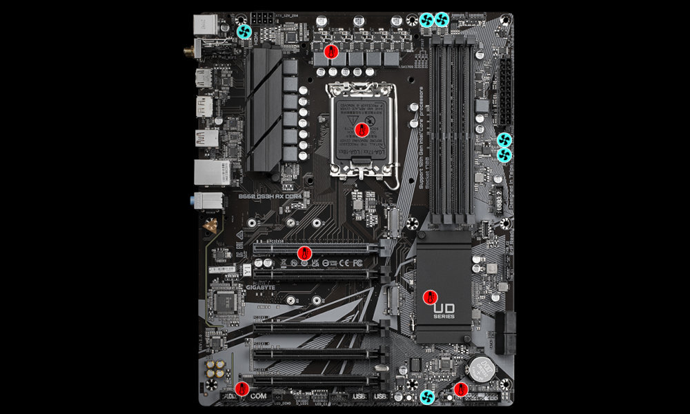 Płyta główna GIGABYTE B660 DS3H AX DDR4 - chlodzenie