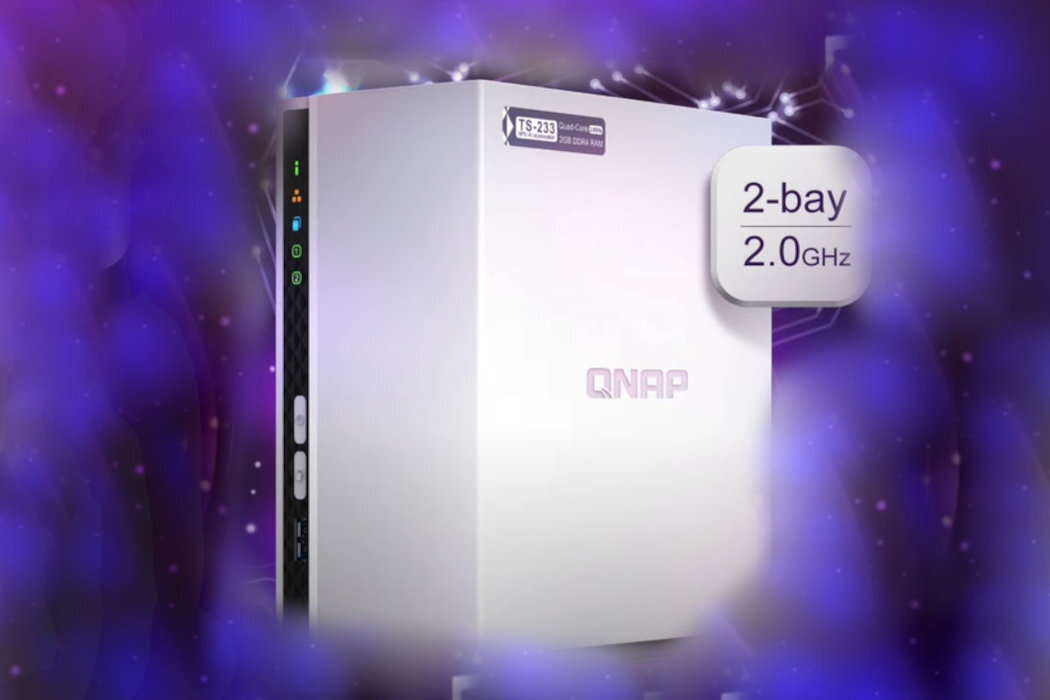Serwer plików QNAP TS-233 procesor dyski szyfrowanie