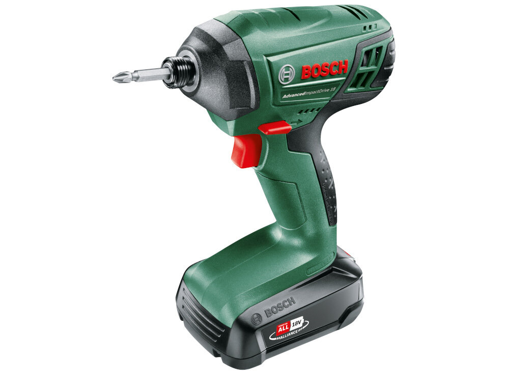 Zakrętarka udarowa BOSCH AdvancedImpactDrive 18V 0603980303 funkcja udaru do pracy w betonie twardych powierzchniach udar o czestotliwosci 0-3200 ud./min
