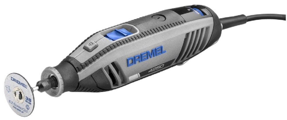 Narzędzie wielofunkcyjne DREMEL 4250-35 urządzenie na białym tle cięcie szlifowanie polerowanie grawerowanie i ścieranie drobne poprawki bardziej zaawansowane projekty DIY
