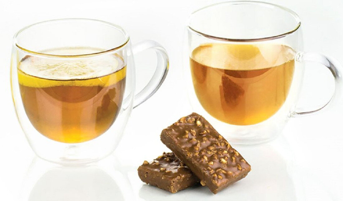 Zestaw szklanek termicznych AMBITION Mia 96857 100 ml  (2 sztuki) wysoka jakosc design wyglad podwojne dno