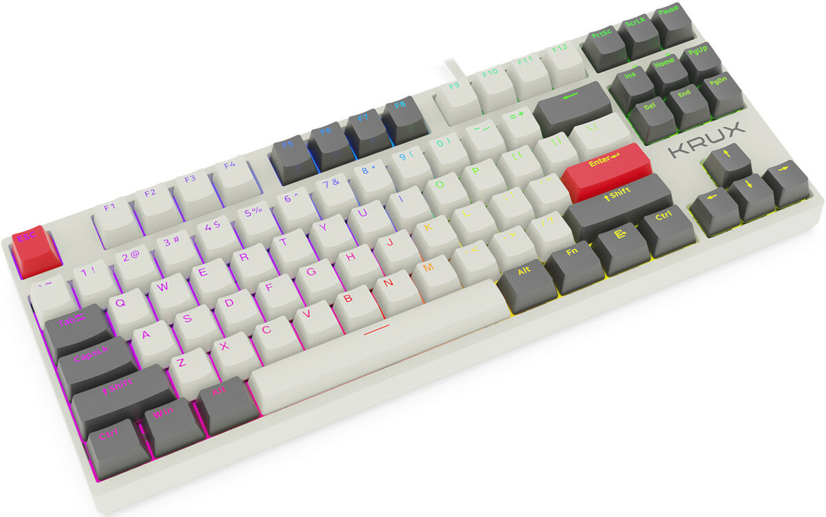 Klawiatura KRUX Atax Pro RGB Creator Retro Gateron Yellow Pro wyglad