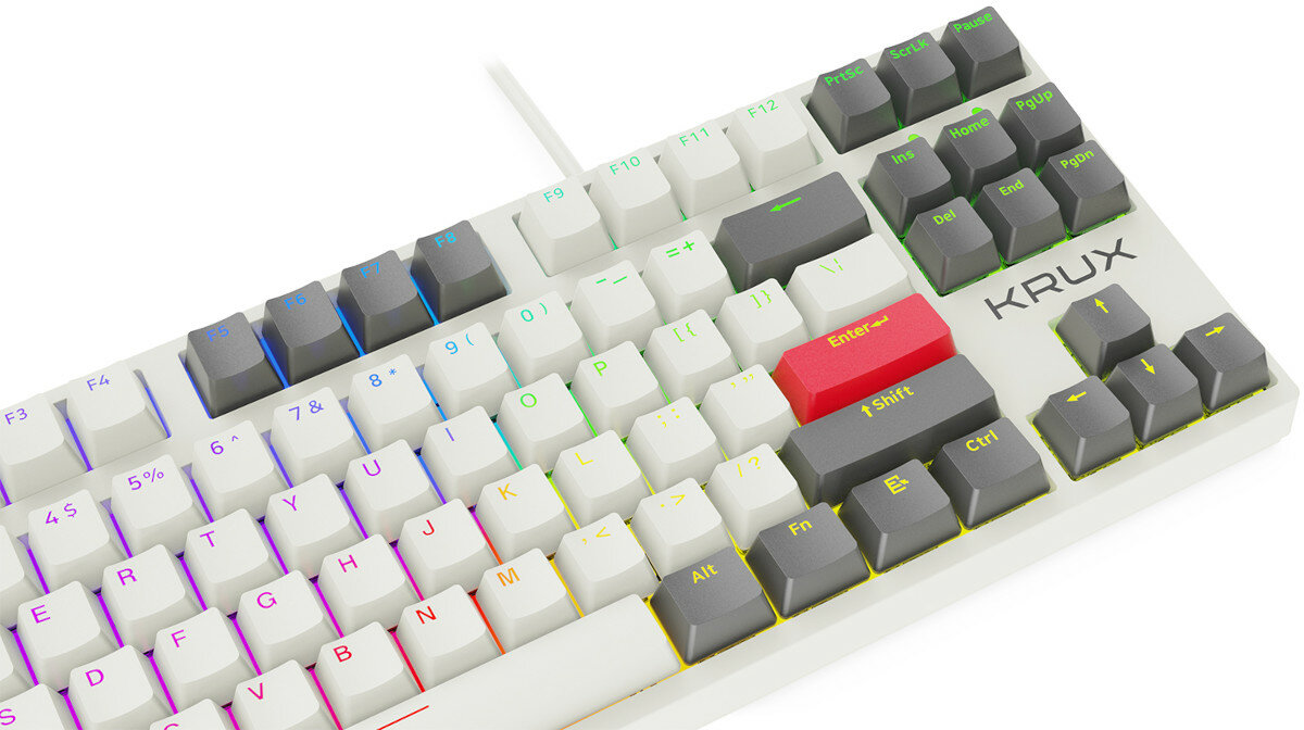 Klawiatura KRUX Atax Pro RGB Creator Retro Gateron Yellow Pro wyglad retro