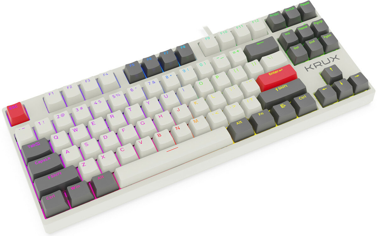 Klawiatura KRUX Atax Pro RGB Creator Retro Gateron Yellow Pro wyglad