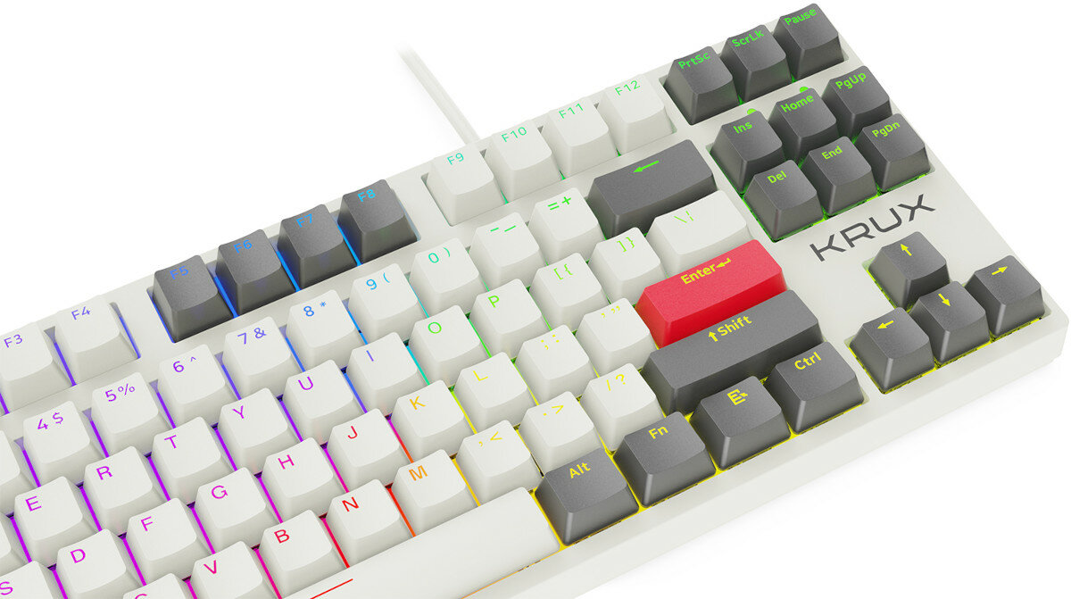 Klawiatura KRUX Atax Pro RGB Creator Retro Gateron Yellow Pro wyglad retro
