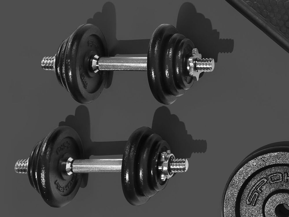 Zestaw hantli SPOKEY Egir (2 x 10.5 kg) możliwości trening dla początkujących dla zaawansowanych