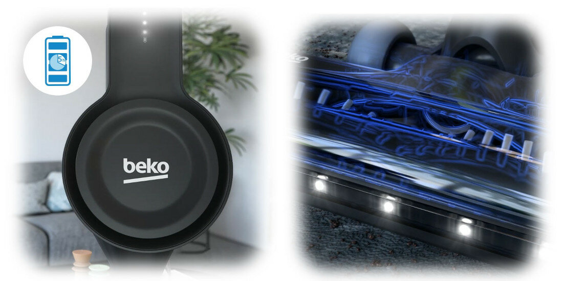 Odkurzacz BEKO ErgoClean VRT51225VB latwe czyszczenie pojemnik o pojemnosci 0,55l system TrayClean®