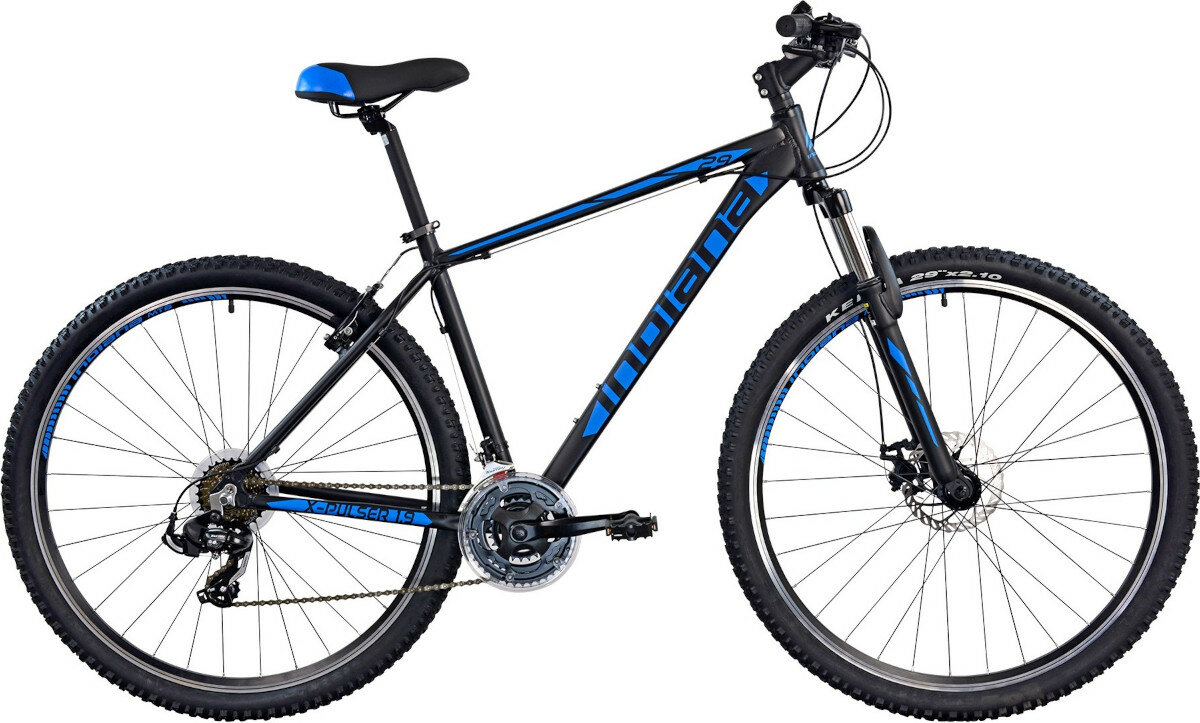 Rower górski MTB INDIANA X-Pulser 1.9 M17 29 cali męski Czarno-niebieski wyglad